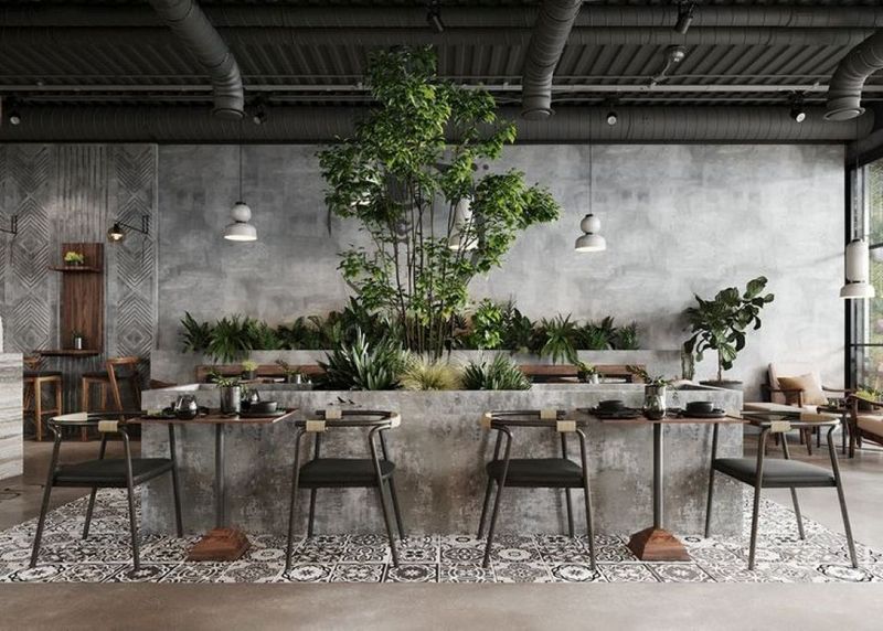 Quán cafe phong cách industrial