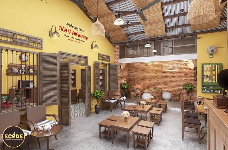 Nội thất quán cafe vintage