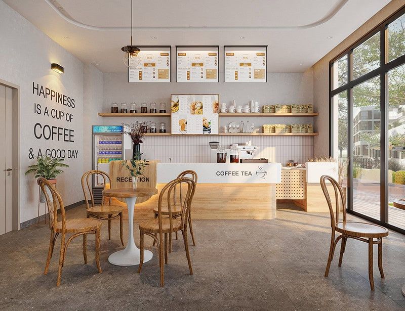 Không gian quán cafe đẹp phong cách Hàn Quốc