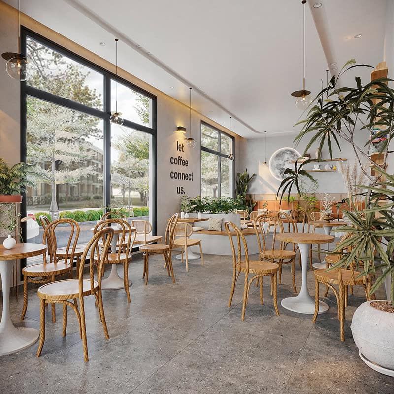Chi tiết trang trí quán cafe phong cách Hàn Quốc