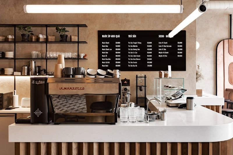 Kích thước quầy thu ngân quán cafe