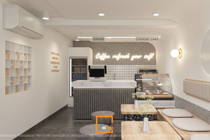 Mẫu quán cafe nhỏ xinh