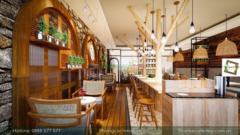 Thiết kế quán cafe bánh mix bakery