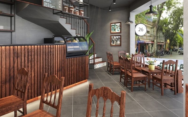 Thiết kế quán cafe bình dân