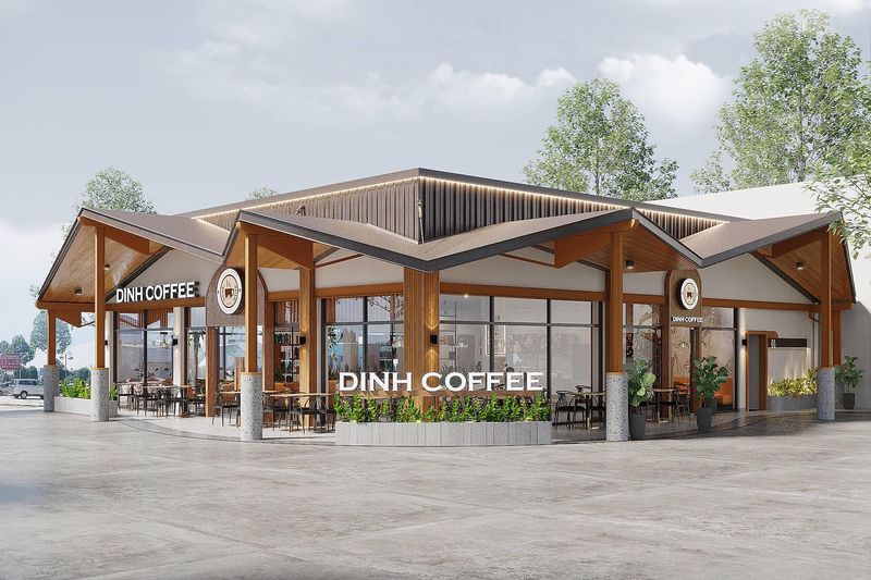 Thiết kế quán cafe Đình Coffee Bình Dương