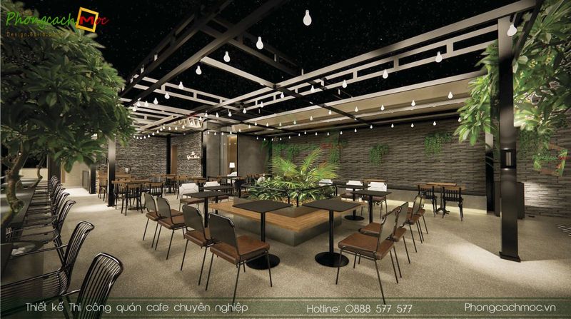 Thiết kế quán cafe hiện đại