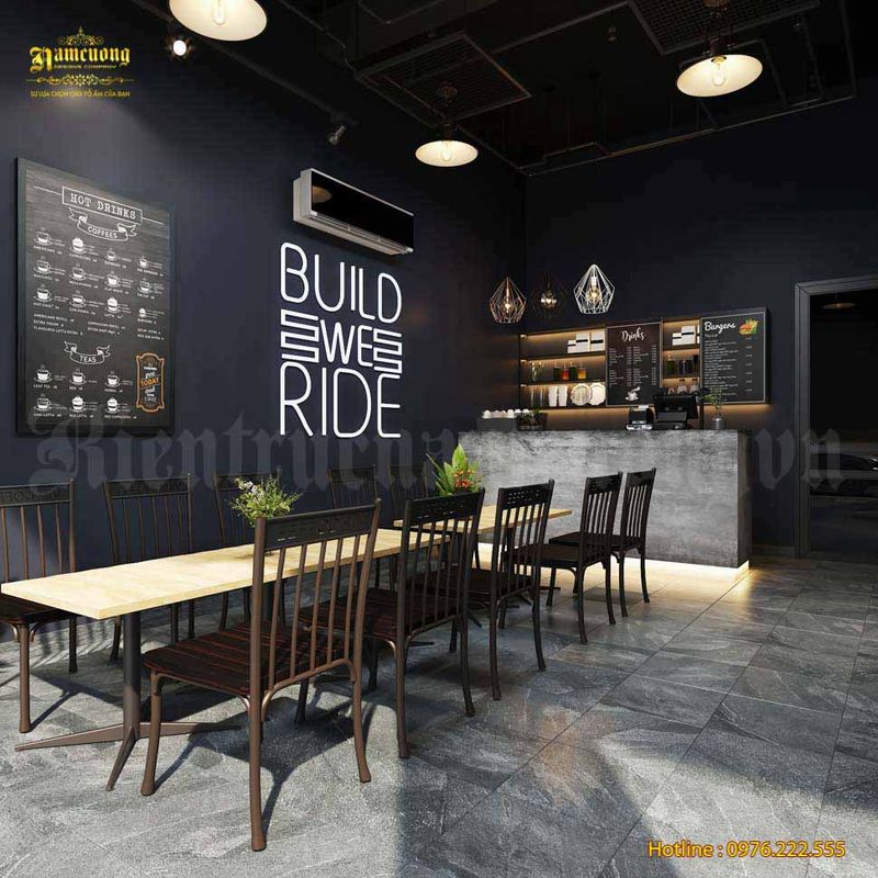 Thiết kế quán cafe máy lạnh