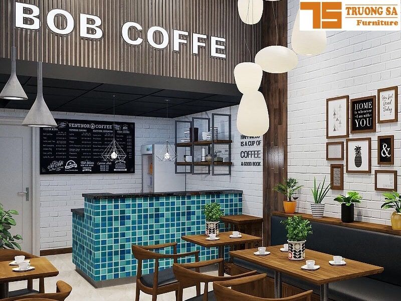 Thiết kế quán cafe nhỏ đẹp giá rẻ - nội thất trần sa