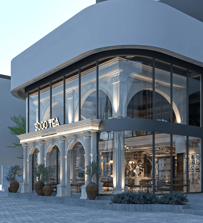 Thiết kế quán cafe sang trọng