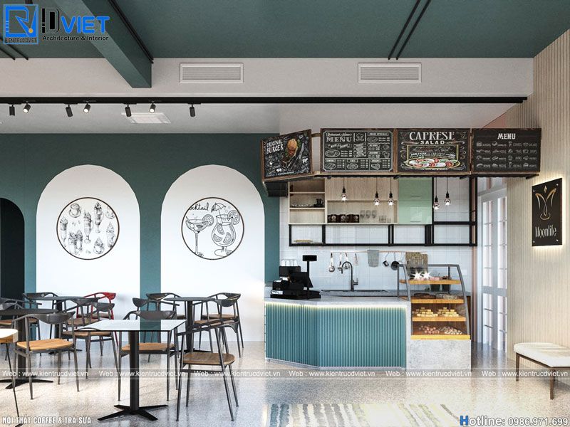 Thiết kế nội thất cafe trà sữa tại Ninh Bình