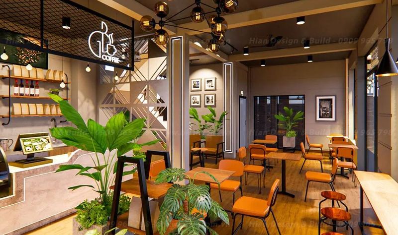 Thiết kế, thi công quán cafe