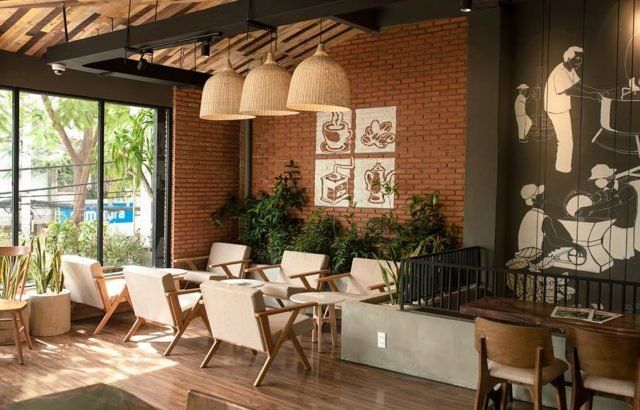 Vách ngăn quán cafe đẹp