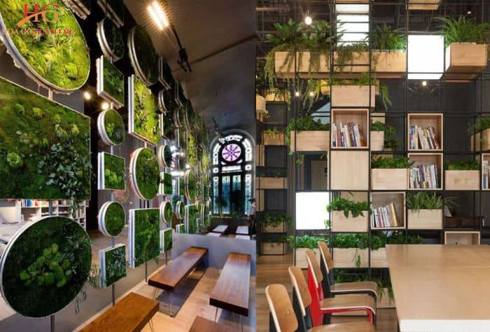 Vách ngăn trang trí cho quán cafe