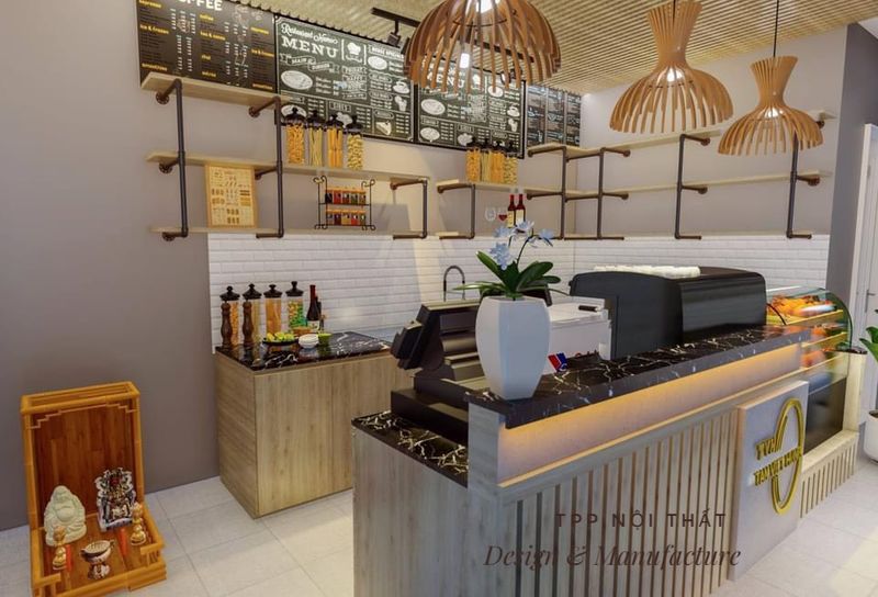 Xưởng sản xuất thiết kế thi công quầy bar, quầy thu ngân
