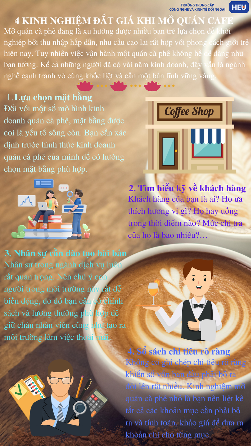 Những sai lầm khi mở quán cafe