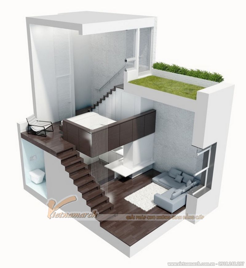 Biến hòa căn phòng nhỏ 40m2 thành chung cư cao cấp