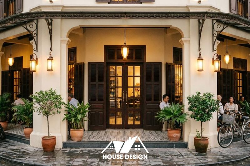 Cải Tạo Nhà Cũ Thành Quán Cafe Indochine Mặt Tiền Hiện Vào