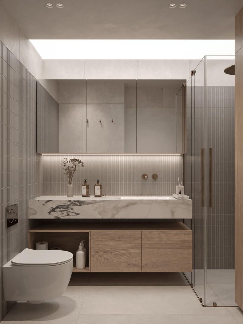 Mẫu thiết kế nhà vệ sinh chung cư