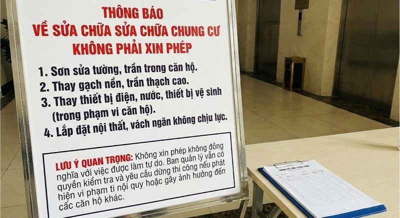 quy định sửa chữa nhà chung cư