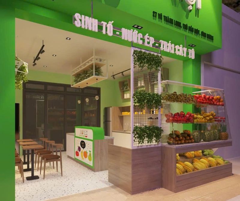 Thiết kế cải tạo quán sinh tố tại Bình Dương
