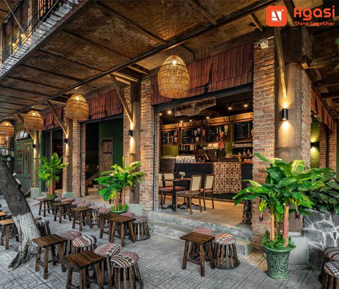 Hình ảnh thiết kế chiếu sáng quán cafe với ánh sáng tự nhiên đầy ấn tượng
