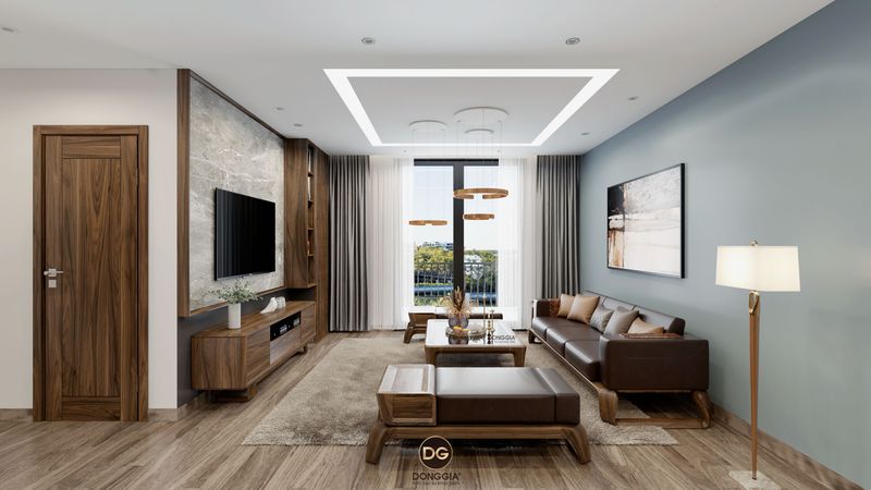 Hình ảnh phòng khách đẹp, trang trí tường nổi bật